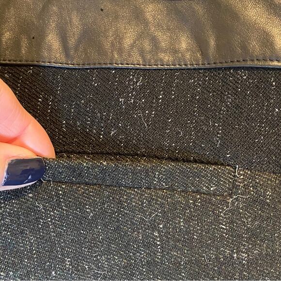 ALC Lambskin Trim Wool Blend Slim Cropped Pants Size 8 - Picture 4 of 10